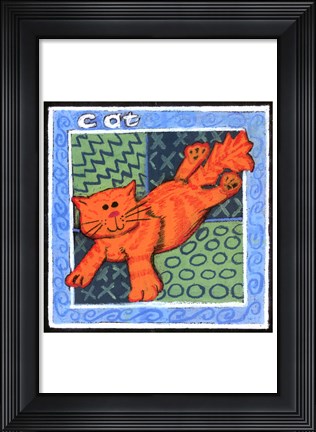 Framed Whimsical Cat Print