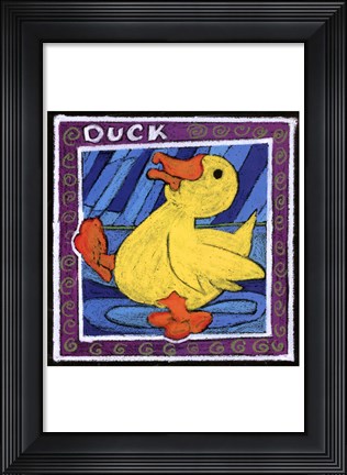Framed Whimsical Duck Print