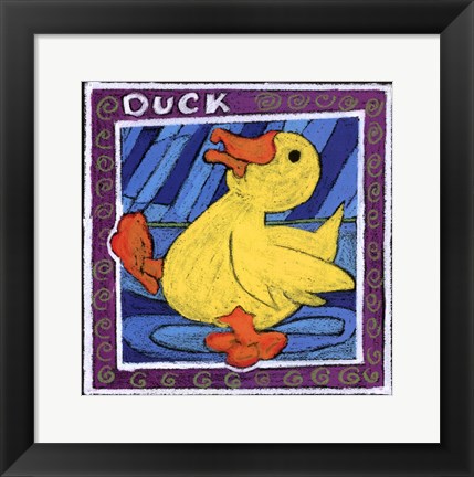 Framed Whimsical Duck Print