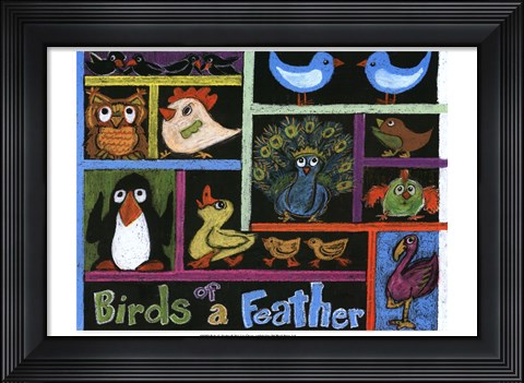 Framed Birds of a Feather Print