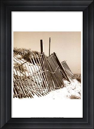 Framed Fences in the Sand I Print