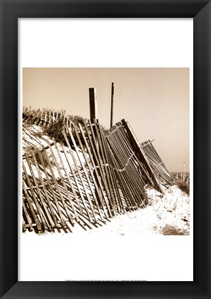 Framed Fences in the Sand I Print