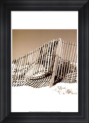 Framed Fences in the Sand II Print