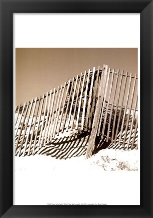 Framed Fences in the Sand II Print