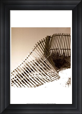 Framed Fences in the Sand III Print