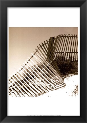 Framed Fences in the Sand III Print