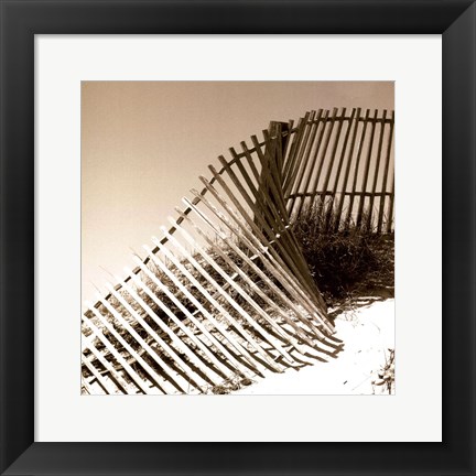 Framed Fences in the Sand III Print