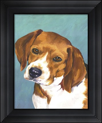 Framed Dog Portrait-Beagle Print