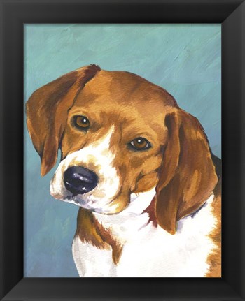 Framed Dog Portrait-Beagle Print