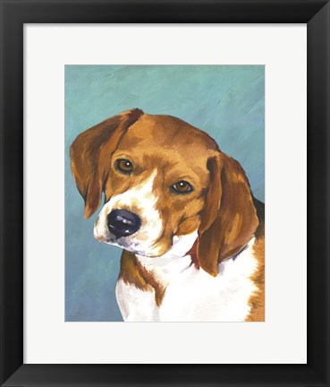 Framed Dog Portrait-Beagle Print