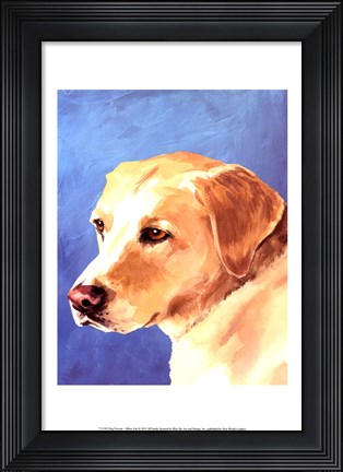 Framed Dog Portrait-Yellow Lab Print