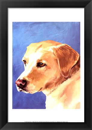 Framed Dog Portrait-Yellow Lab Print