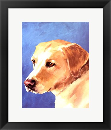 Framed Dog Portrait-Yellow Lab Print