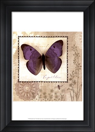 Framed Butterfly Notes I Print