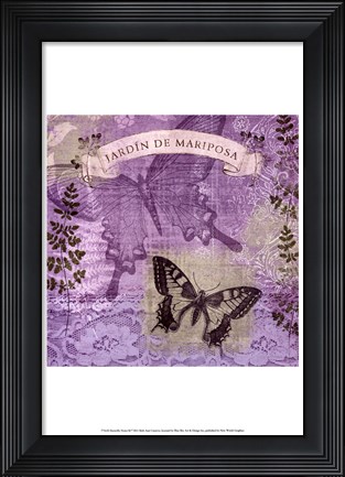 Framed Butterfly Notes III Print