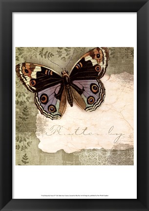 Framed Butterfly Notes IV Print