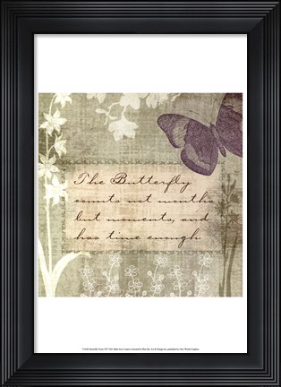 Framed Butterfly Notes VII Print