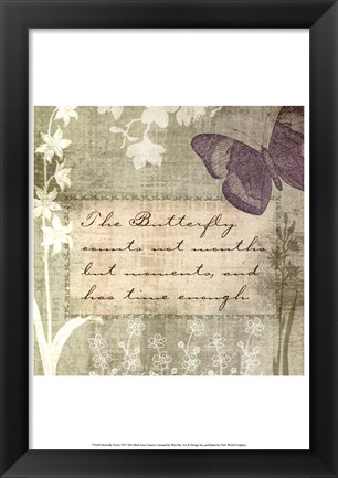 Framed Butterfly Notes VII Print