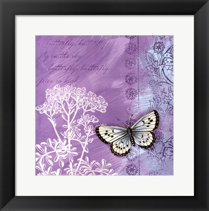 Framed Butterfly Notes VIII Print