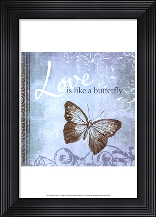 Framed Butterfly Notes IX Print