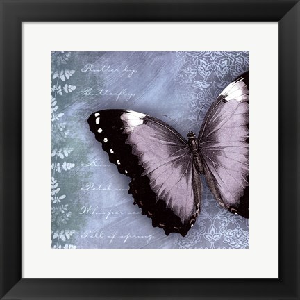 Framed Butterfly Notes X Print