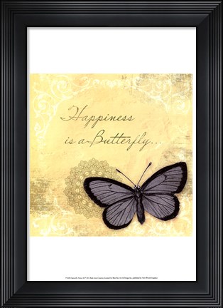Framed Butterfly Notes XI Print