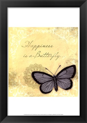 Framed Butterfly Notes XI Print
