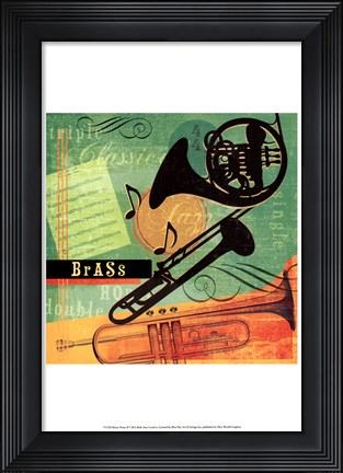Framed Music Notes II Print