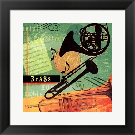 Framed Music Notes II Print