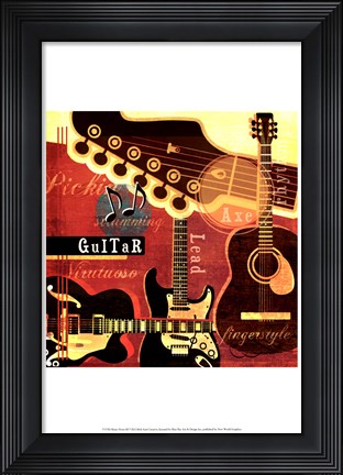 Framed Music Notes III Print