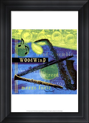 Framed Music Notes VII Print