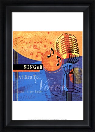 Framed Music Notes VIII Print