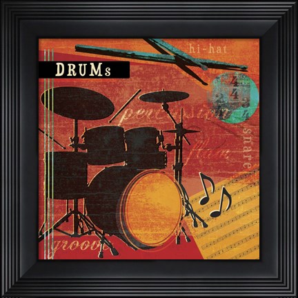 Framed Music Notes IX Print