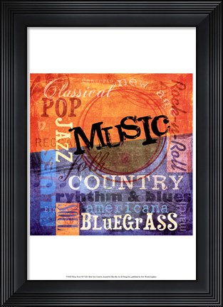 Framed Music Notes XI Print