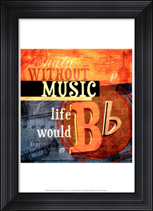 Framed Music Notes XII Print