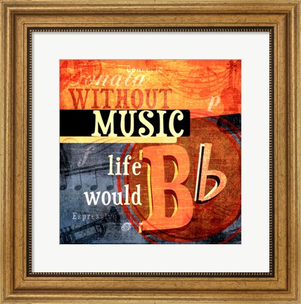 Framed Music Notes XII Print