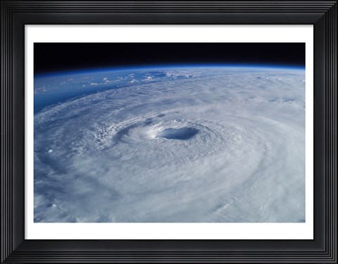 Framed Hurricane Isabel, as seen from the International Space Station Print