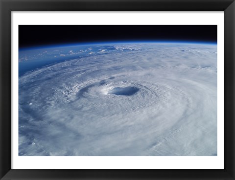 Framed Hurricane Isabel, as seen from the International Space Station Print