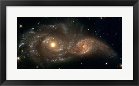 Framed Colliding Spiral Galaxies Print