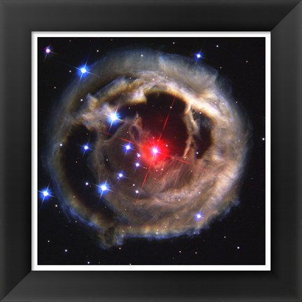 Framed Light Echo Around V838 Monocerotis Print