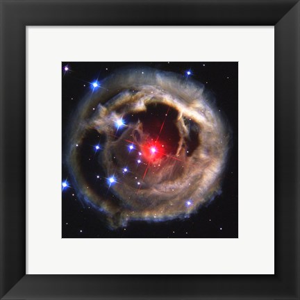 Framed Light Echo Around V838 Monocerotis Print