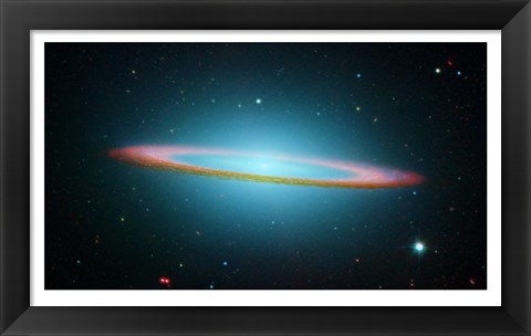 Framed Sombrero Galaxy in Infrared Light Print