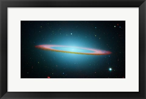 Framed Sombrero Galaxy in Infrared Light Print