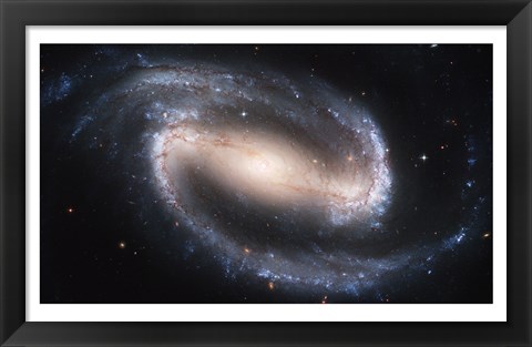 Framed Barred Spiral Galaxy Print