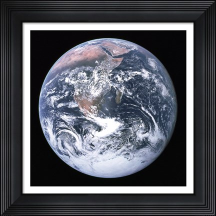 Framed Earth seen from Apollo 17 Print