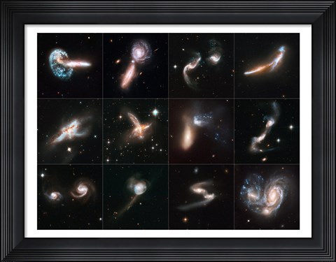 Framed Colliding Galaxies Print