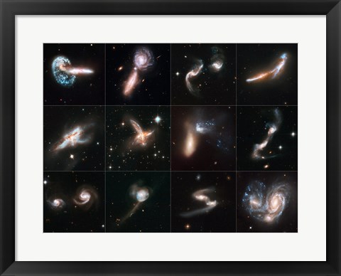 Framed Colliding Galaxies Print