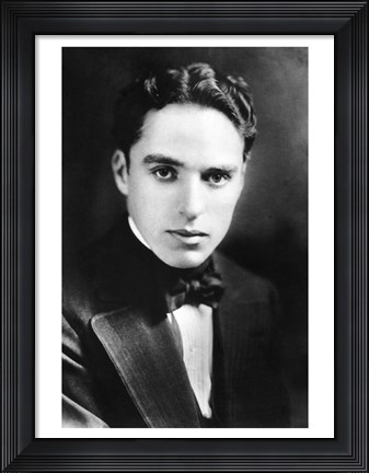 Framed Charlie Chaplin - B&amp;W Print