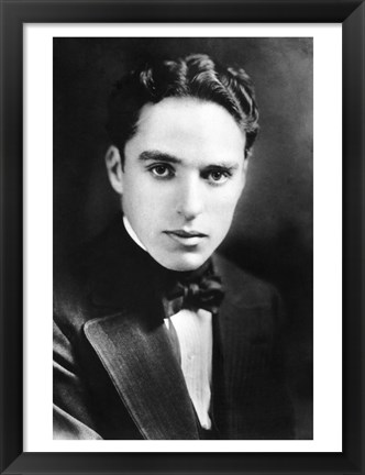 Framed Charlie Chaplin - B&amp;W Print