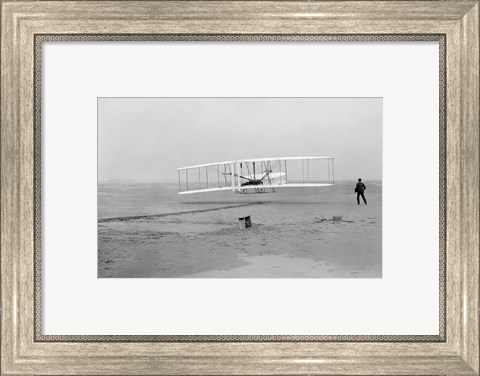 Framed First Successful Flight of the Wright Flyer Print
